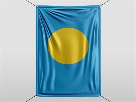 Premium Photo Palau Of D Render Flag Isolated And White Background