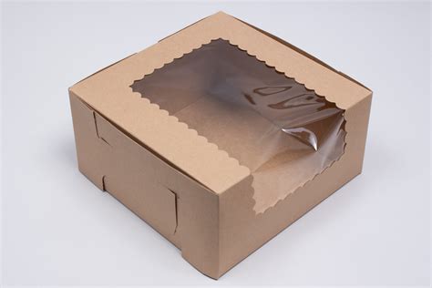 10 X 10 X 4 Kraft Cupcake Boxes With Windows