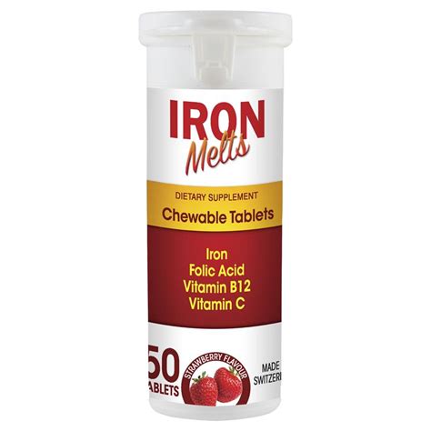 Iron Melts 50 Chewable Tablets Adore Pharmacy