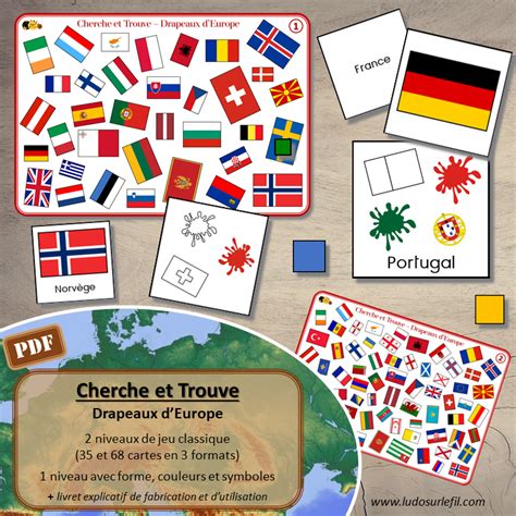 Cherche Et Trouve Drapeaux Deurope Ludo Sur Le Fil