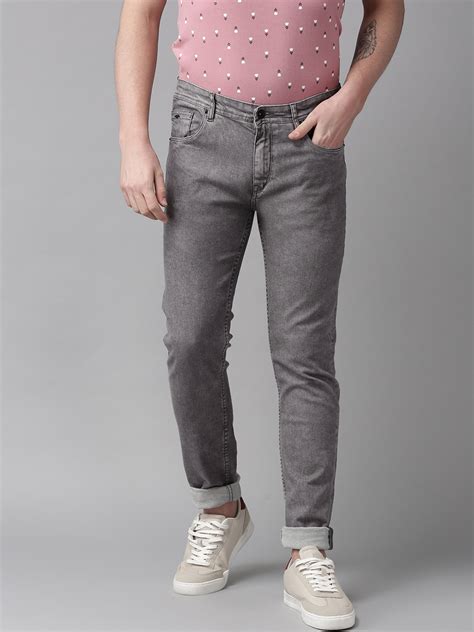 Buy Blackberrys Men Grey Yonk Skinny Fit Low Rise Clean Look