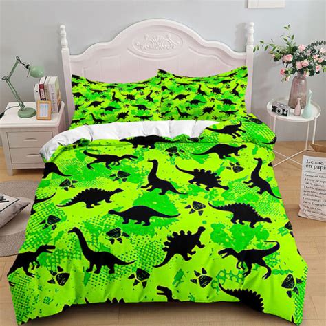 Housse De Couette Dinosaure Et Taies D Oreiller Assorties Le T Rex