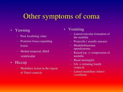 Management Of Coma