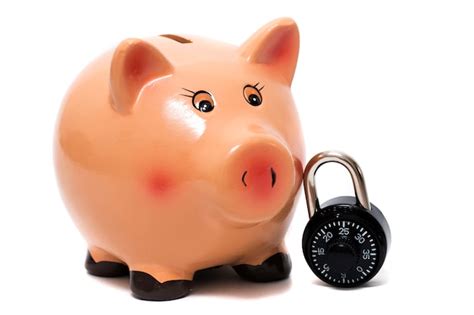 Premium Photo | Cute piggy bank with lock