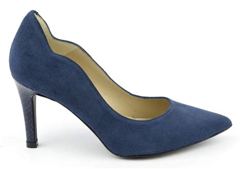 Escarpins Cuir Daim Bleu Irisé Brenda Zaro Bouts Pointus Talons 8 Cm Téva F1059a