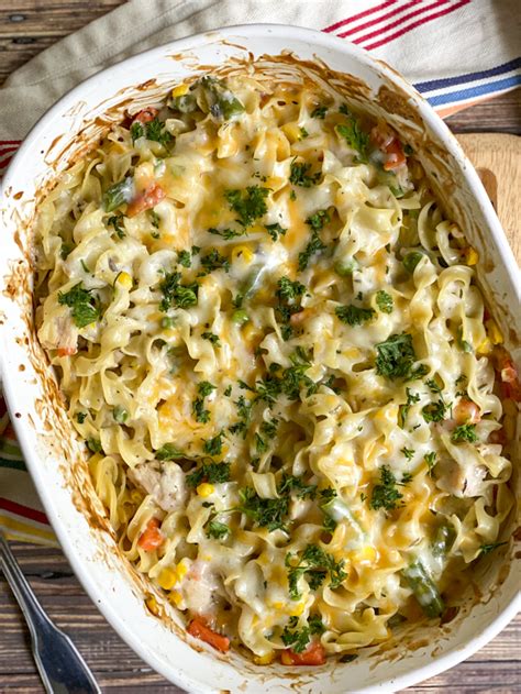 Cheesy Chicken Noodle Casserole Recipe Eat Move Make