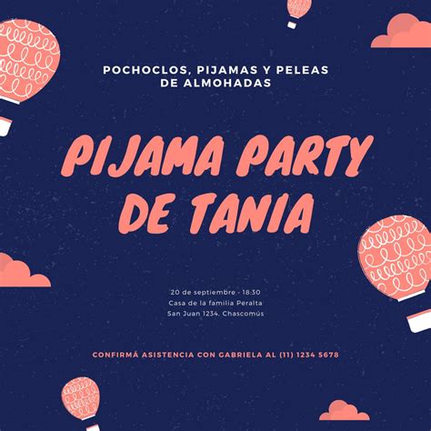 Explorá Nuestras Plantillas De Invitaciones De Pijamadas Canva