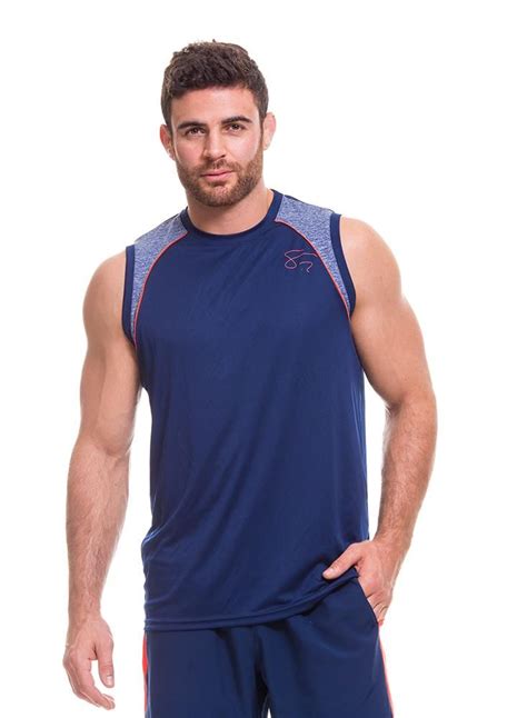 Camiseta Deportiva Manga Sisa Azul Ropa Deportiva Para Hombre Ropa