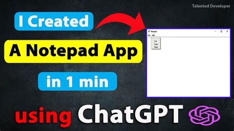I Created A Notepad Application Using ChatGPT And Python In 1 Minutes