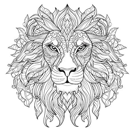 page  mandala art lion images    freepik