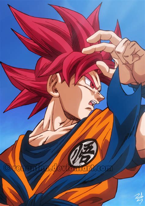 Goku Ssj God by Yuya Takahashi by RenanFNA on DeviantArt