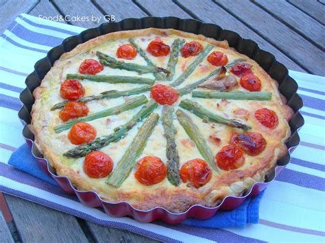 Food Cakes Quiche De Queso Bacon Esp Rragos Y Tomates Cherry