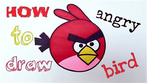 How To Draw Angry Birds Drawing Red Angry Bird Drawing Step By Step