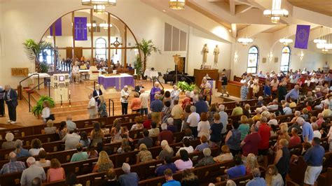 Full House During Ash Wednesday At Marco Island Catholic Church