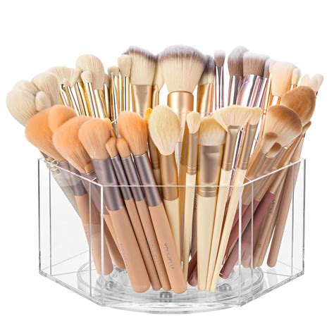 Amazon Hblife Clear Acrylic Rotating Makeup Brush Holder With