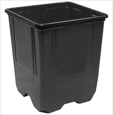 Teku 11cm square black plant pots 50 pack - Plant Pots Trays