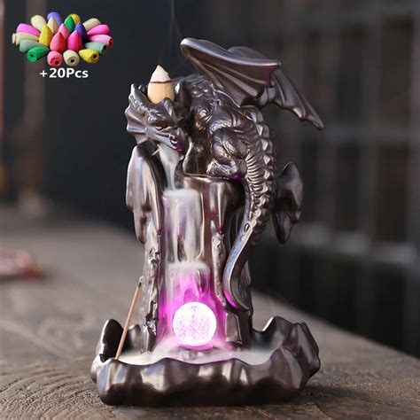 Porte Encens Reflux De Fum E 20 C Nes Br Leur Dragon En C Ramique