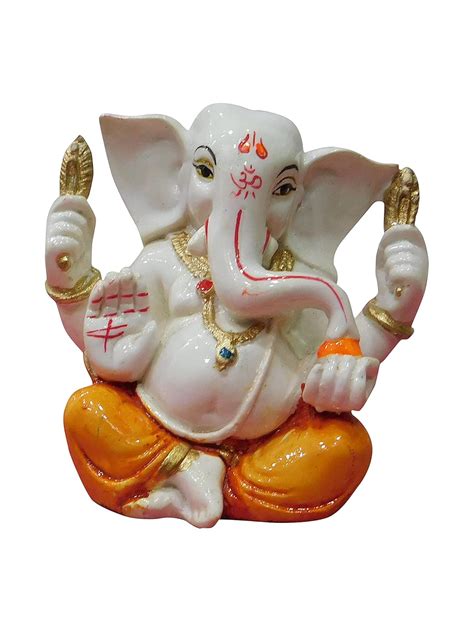 Buy Vinayakmoorti Car Dashborad Ganesh Ji Ki Murti Marble Sitting Base