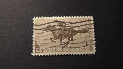 Postage Stamp Usa Uspostage 1860 1960 Pony Express Price 4 Cents