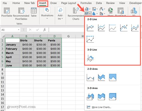 How to Create a Line Chart in Microsoft Excel