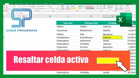 Resaltar Celda Activa En Excel Saber Programas