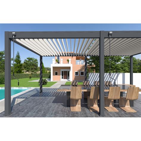 Pergola Bioclimatique Autoport E Ombr A En Aluminium X M