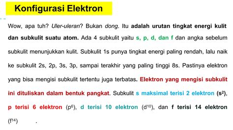 Ppt Kimia Kelas Materi Konfigurasi Elektron Dan Diagram Orbital Pptx