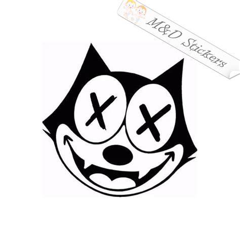 2x Felix The Cat Vinyl Decal Sticker Different Colors And Size For Cars