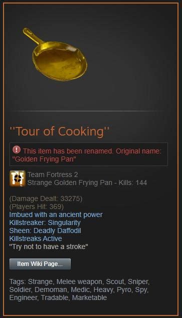 TF2 Golden Frying Pan, Video Gaming, Video Games, Others on Carousell