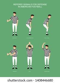 American Football Referee Signals Offense Stock Vector Royalty Free