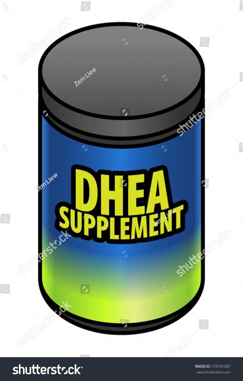 Tub Dhea Supplement Used Body Building Stock Vector Royalty Free 129101087 Shutterstock