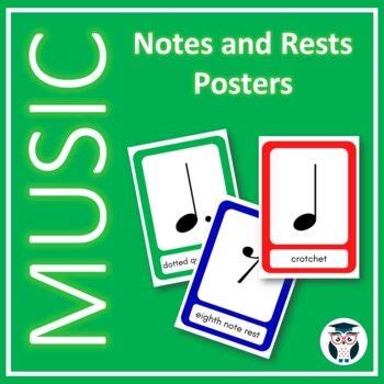 Music Notes and Rests Flashcards and Posters in 2024 | Flashcards ...