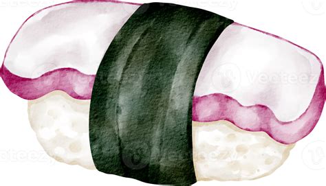 Free Watercolor Sushi Tako Japanese Cuisine 16537802 Png With