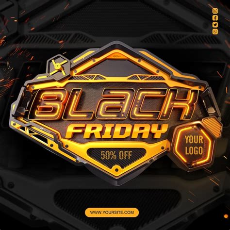 Premium PSD | Black friday banner background