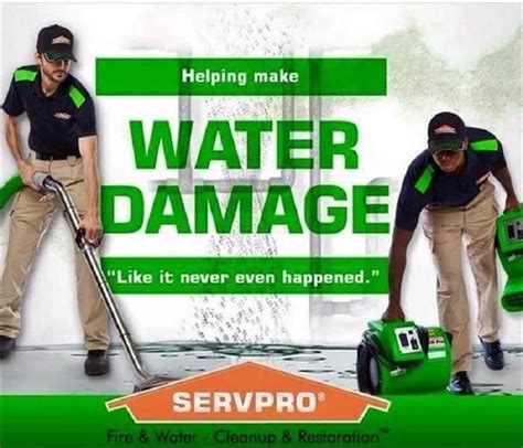 Servpro Water Damage Like It Never Even Happened Crew Emploees