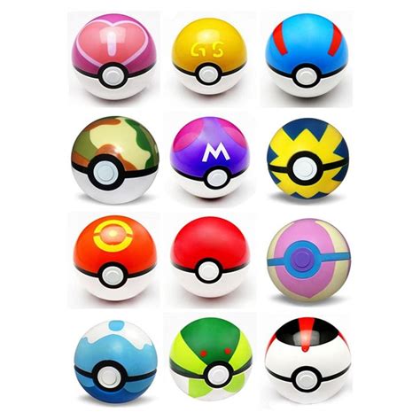 4pcslot Pokeball Pokemon Abs Fifures Toy Pikachu Anime Action Figures