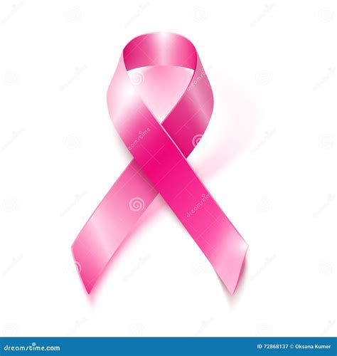 Vector Pink Ribbon Breast Cancer Awareness Symboll Stock Vector