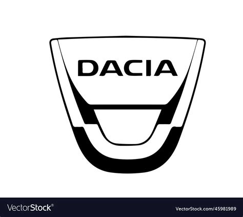 Dacia brand logo symbol black design romanian car Vector Image