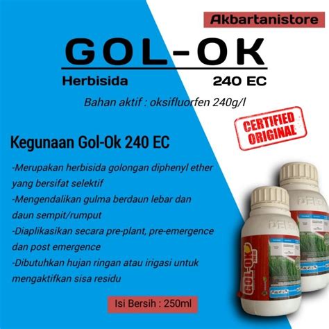 Jual Herbisida Pra Tumbuh Gol Ok Ec Ml Shopee Indonesia