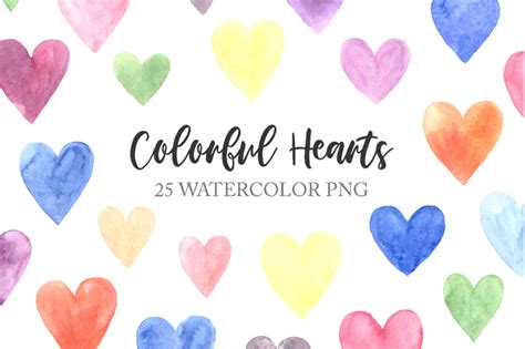 Watercolor Valentine Day Hearts Clipart By Larysa Zabrotskaya