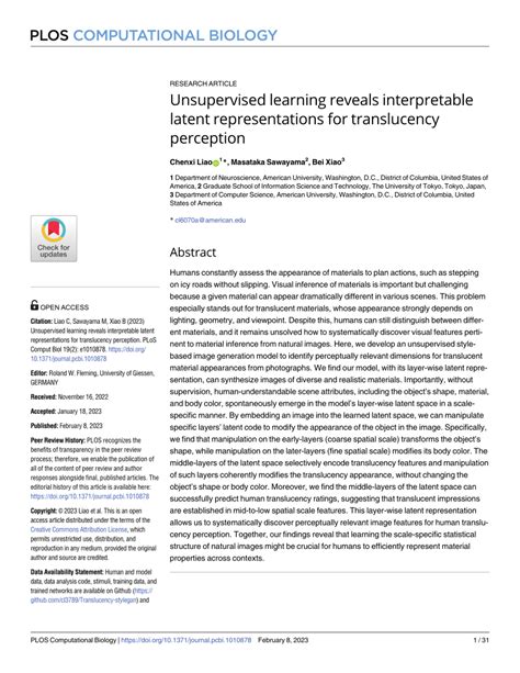 PDF Unsupervised Learning Reveals Interpretable Latent