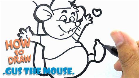 How To Draw Gus The Mouse From Cinderella Movie Cinderella Disney