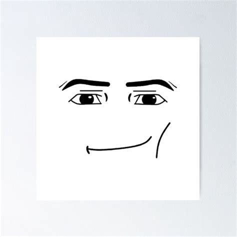 Roblox Man Face Poster For Sale By Dopanda Redbubble