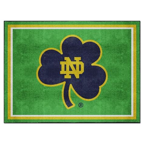 Fanmats Notre Dame Fighting Irish Green 8 Ft X 10 Ft Plush Area Rug