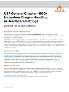 Usp General Chapter Hazardous Drugshandling In Usp General