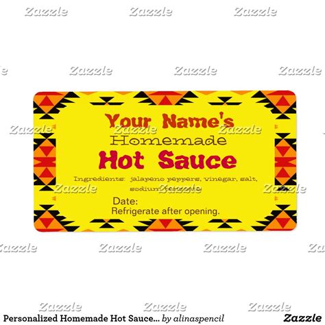 Hot Sauce Labels Templates