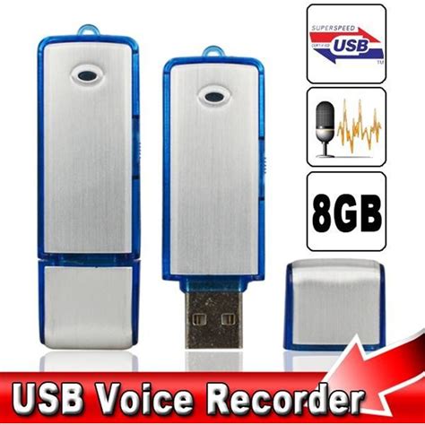 Usb Sound Recorder 8gb Voice Recorder Hidden Spy Digital Audio Evidance