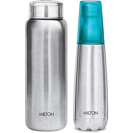 Milton Aqua Stainless Steel Water Bottle Ml Silver And Vertex