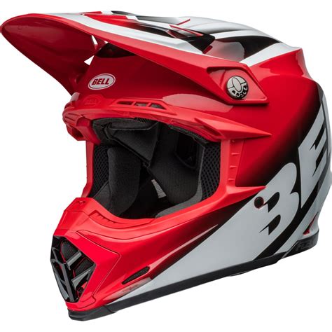 Bell Casco MX Moto 9S Flex Rail Rosso Bianco Maciag Offroad