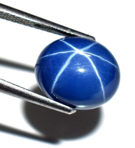 Ct Natural Rays Blue Star Sapphire Oval Cabochon Loose Gemstone